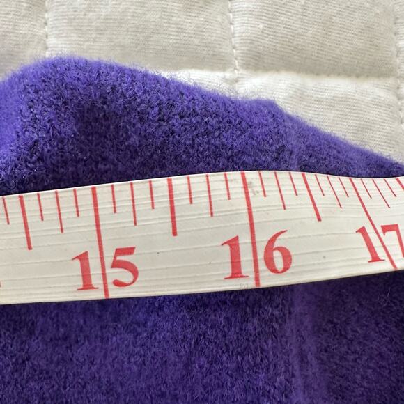 ATHLETA Womens Sweater Small Purple Merino Wool Blend V-Neck Westwood Casual - Picture 14 of 14